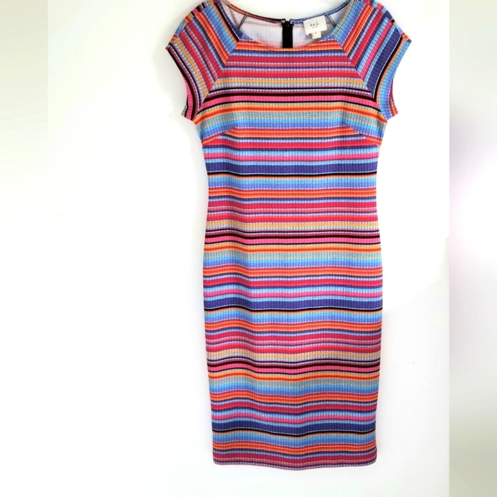 Eci Multi-color Stripe Dress bodycon